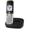 DECT telefonas Panasonic KX-TGU430 belaidis ragelis, garsiakalbis, skambintojo ID, 2,4 colio ekranas, 1000 įrašų telefonų knyga, pilka/juoda