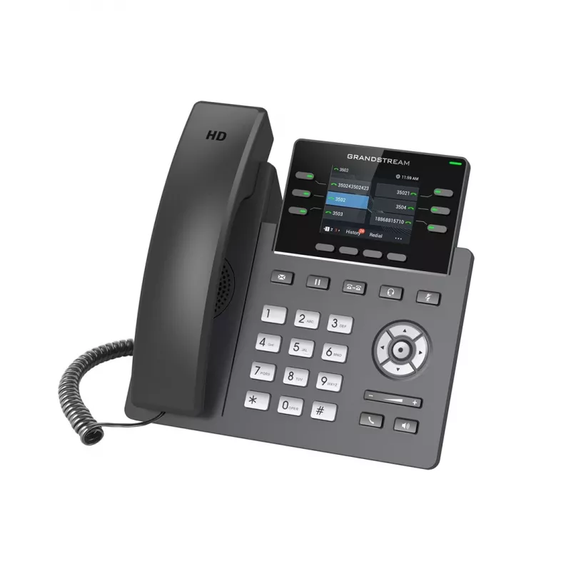 IP telefonas Grandstream GRP2613W Juoda 4 linijos TFT 2.4 colio