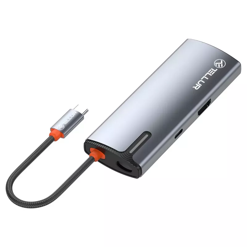 USB-C stotelė Tellur TLL321061 su PD 3.0 100W, HDMI išvestimi ir 3× USB 3.0 prievadais