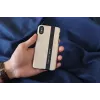 man and wood išmaniojo telefono dėklas iPhone X/XS – juoda oda