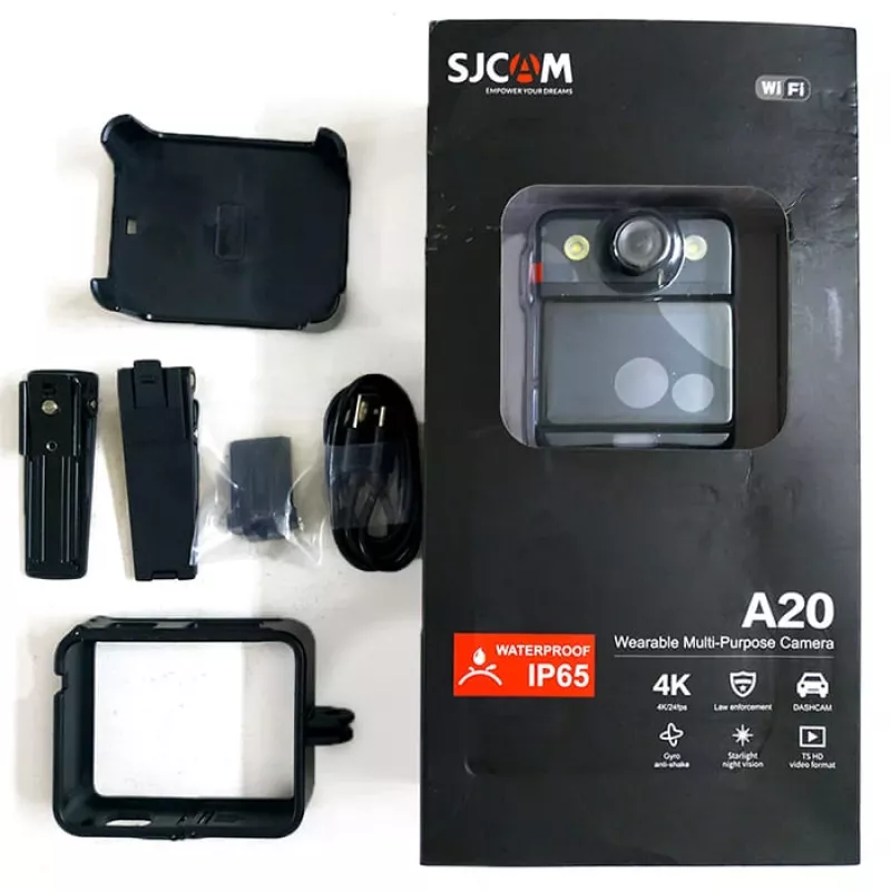 Veiksmo kamera SJCam A20 4K Ultra HD su 170° plačiakampiu objektyvu