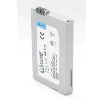 Baterija extra digital BP-208 7,2 V 2000 mAh, skirta „Canon“ fotoaparatams