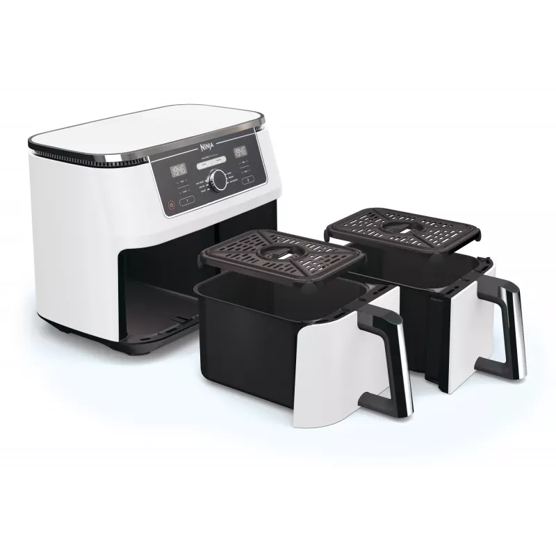 Karšto oro gruzdintuvė Ninja AF400EU Double 9,5 L 2470 W balta, sukamieji ir jutikliniai valdikliai