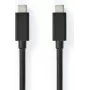 Nedis USB kabelis | USB 3.2 Gen 2x2 | USB-C™ kištukas - USB-C™ kištukas | 100 W | 4K@60Hz | 20 Gbps | nikeliuotas | 1,00 m | Apvalus | PVC | Juodas | Dėžutė