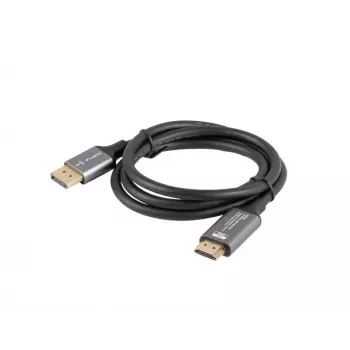 Displayport(M)-HDMI(M) kabelis 1M 4K juodas ir sidabrinis