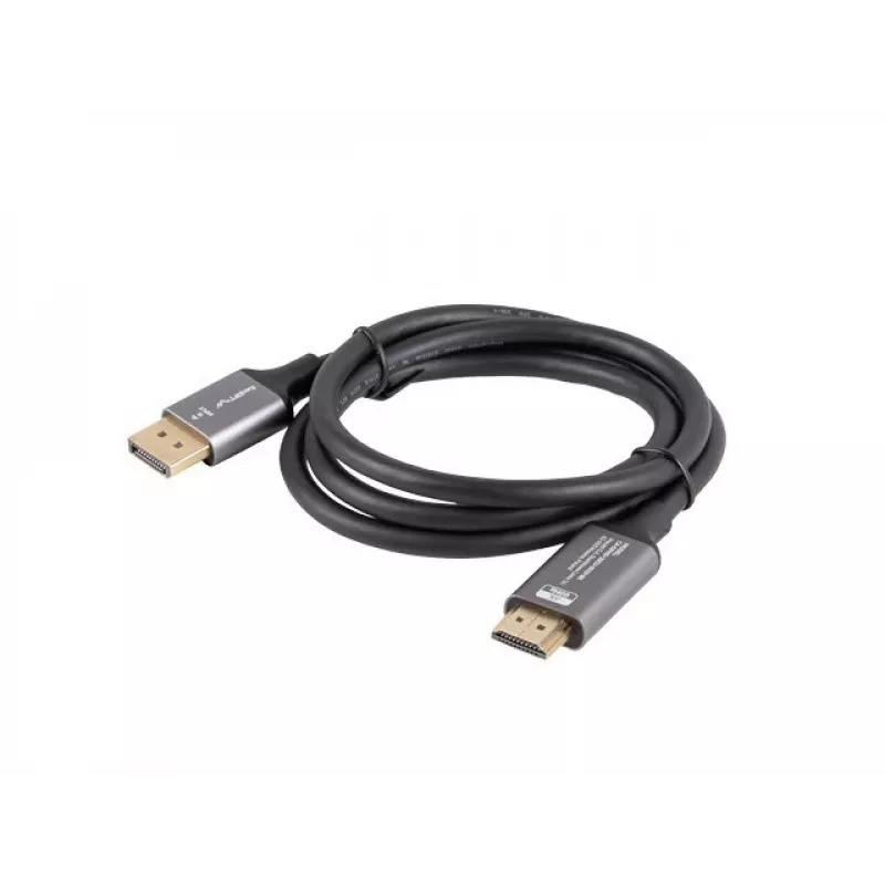Displayport(M)-HDMI(M) kabelis 1M 4K juodas ir sidabrinis