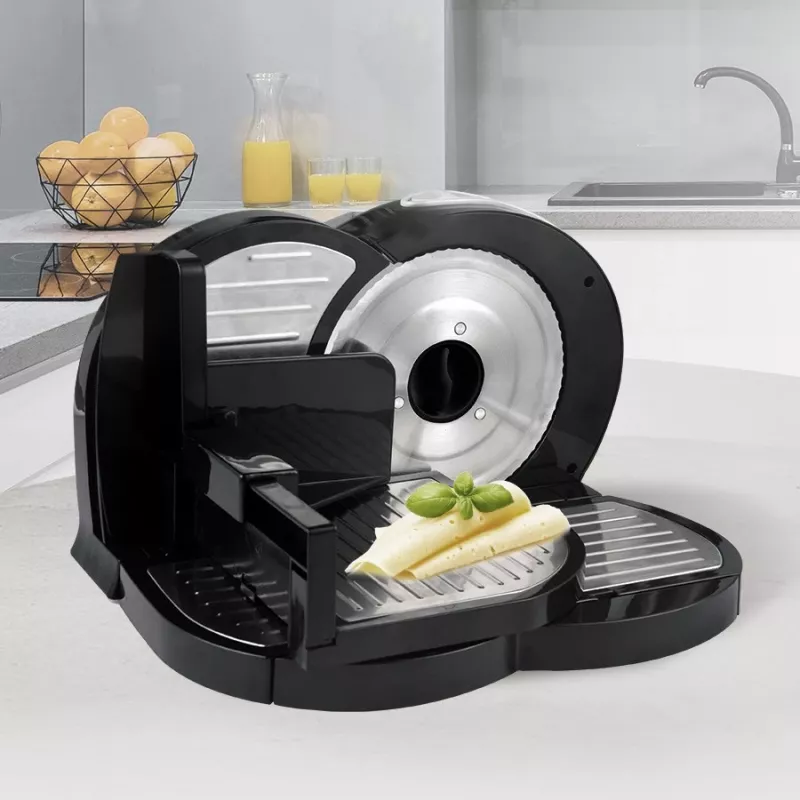 Maisto pjaustyklė Maestro MR-591 — elektrinė virtuvinė pjaustyklė, modelis MR-591, juoda