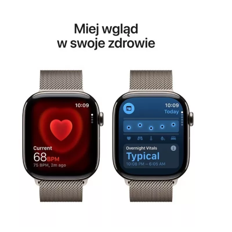 Apple Watch Series 11 GPS + Cellular 42mm Natural Titanium Case su Natural Milanese Loop
