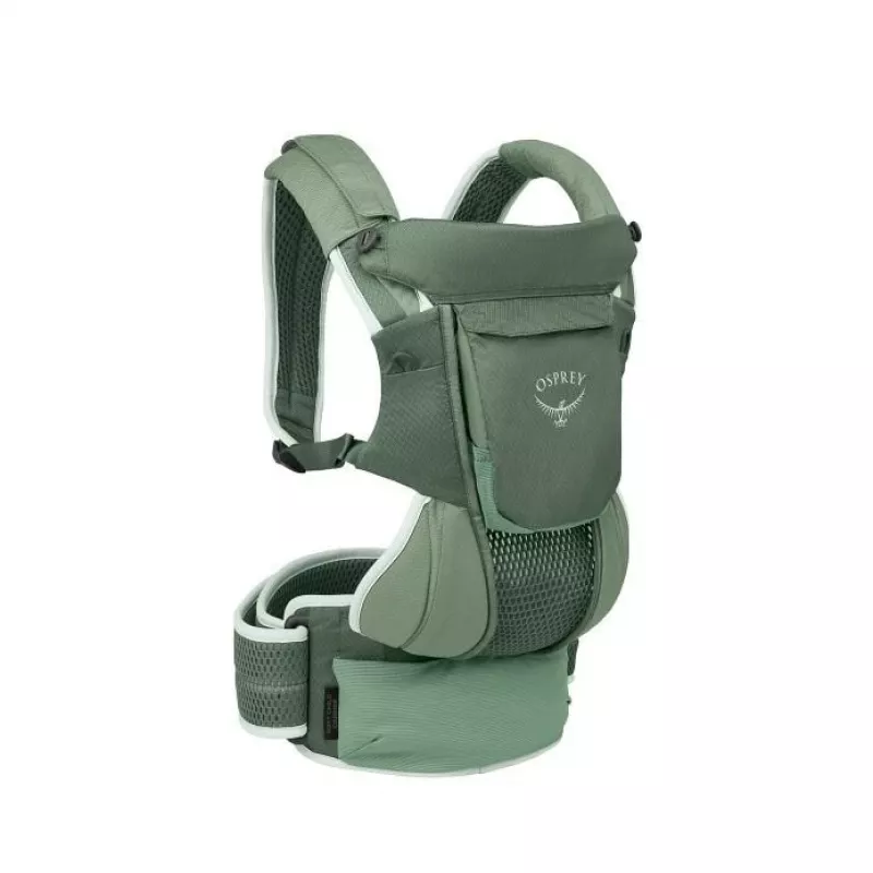 Vaiko nešynė Osprey Poco Soft (modelis 10006178/818/O/S) žalia — rėminė vaikščiojimo nešynė mažiems vaikams
