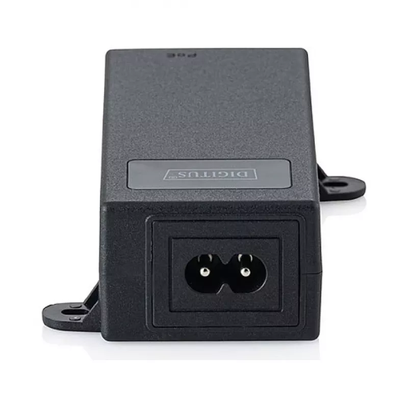 PoE++ injektorius DIGITUS DN-95104-1 — Gigabit Ethernet 802.3bt, 60 W, 55 V, 100 m, juodas