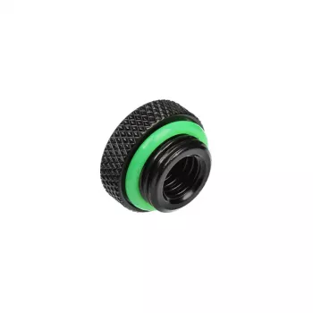 Jungiamoji detalė BitsPower BP-MBWP-C06V2 — žalvarinė juoda skysčio aušinimo jungtis, 18×18×10 mm