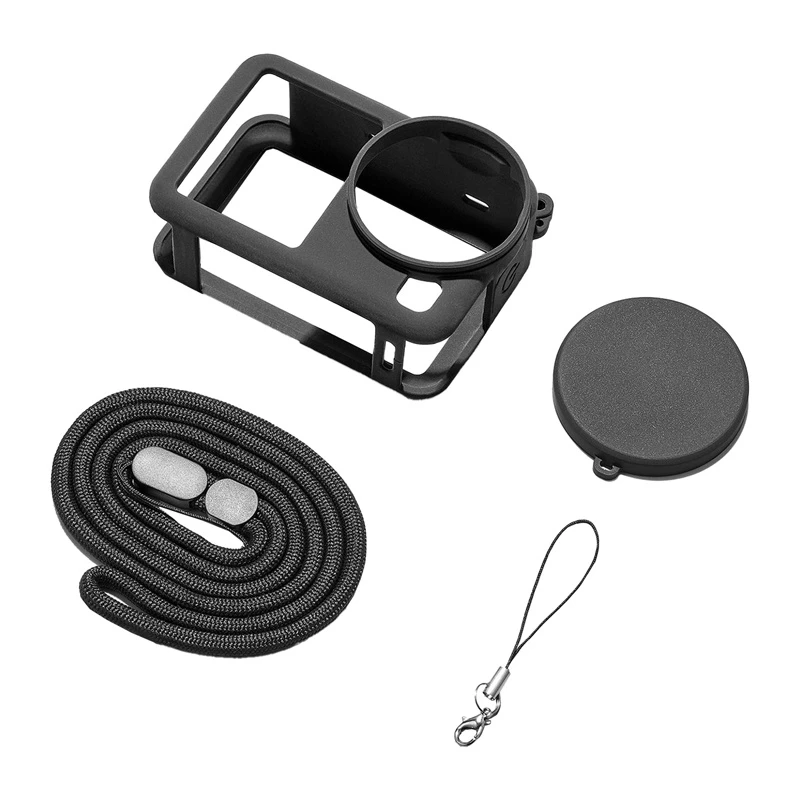 Silikoninis apsauginis dėklas Puluz su dirželiu, skirtas DJI Osmo Action 6