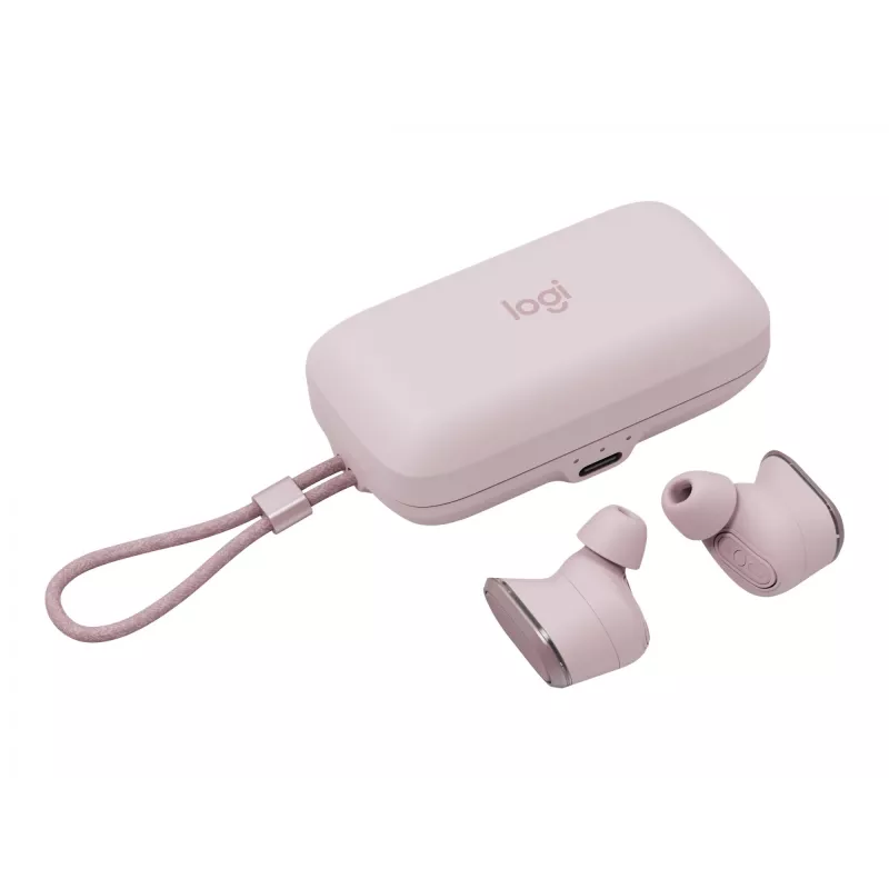 Logitech Zone True Wireless, į ausis įdedamos ausinės, ANC, Rosé, rožinės, įdedamos į ausis, Bluetooth, 985-001090