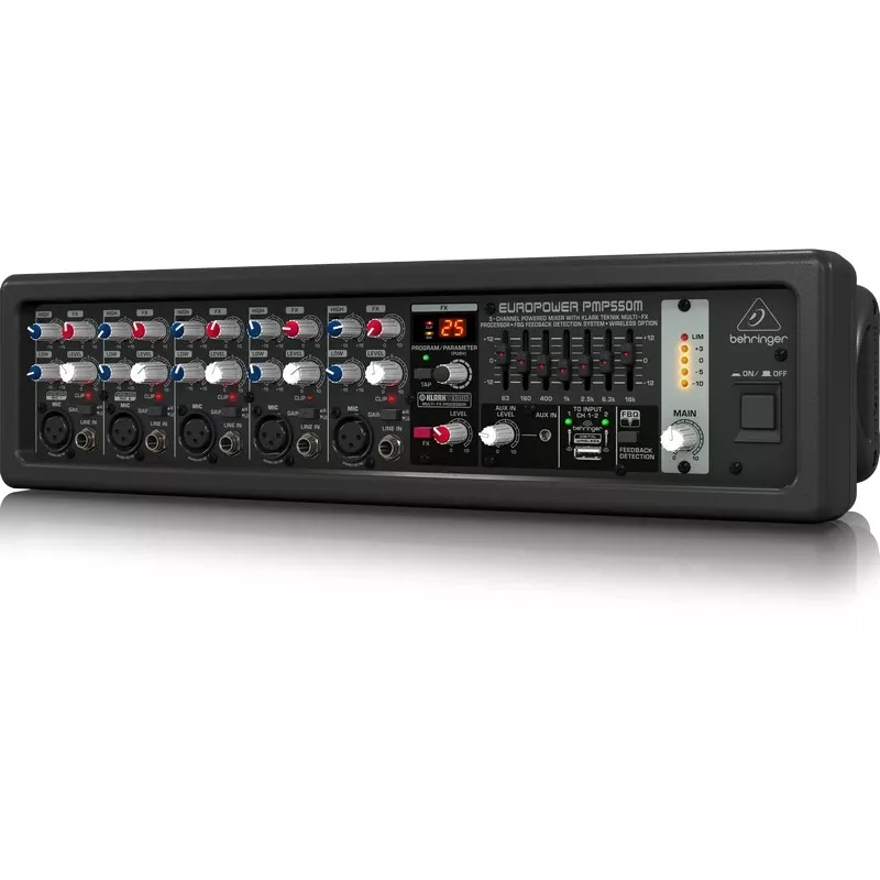 Behringer PMP550M garso maišytuvas 5 kanalų 20 - 20000 Hz Juodas