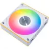 120 mm Lian Li UNI FAN 12CL1W3W baltas belaidis korpuso ventiliatorius — 120 mm, suderinamas su PWM šakotuvu, modulinis
