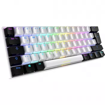 SKILLER SGK50 S4, Gaming Keyboard White/black, PT-Layout, Kailh Red
