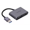 UNITEK V1304A vaizdo kabelio adapteris 0,15 m USB Type-A HDMI + VGA (D-Sub) Pilka