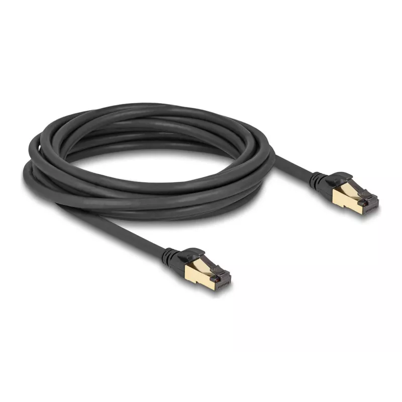 Tinklo kabelis DeLOCK RJ45 Cat.6A kištukas–kištukas S/FTP 5 m juodas