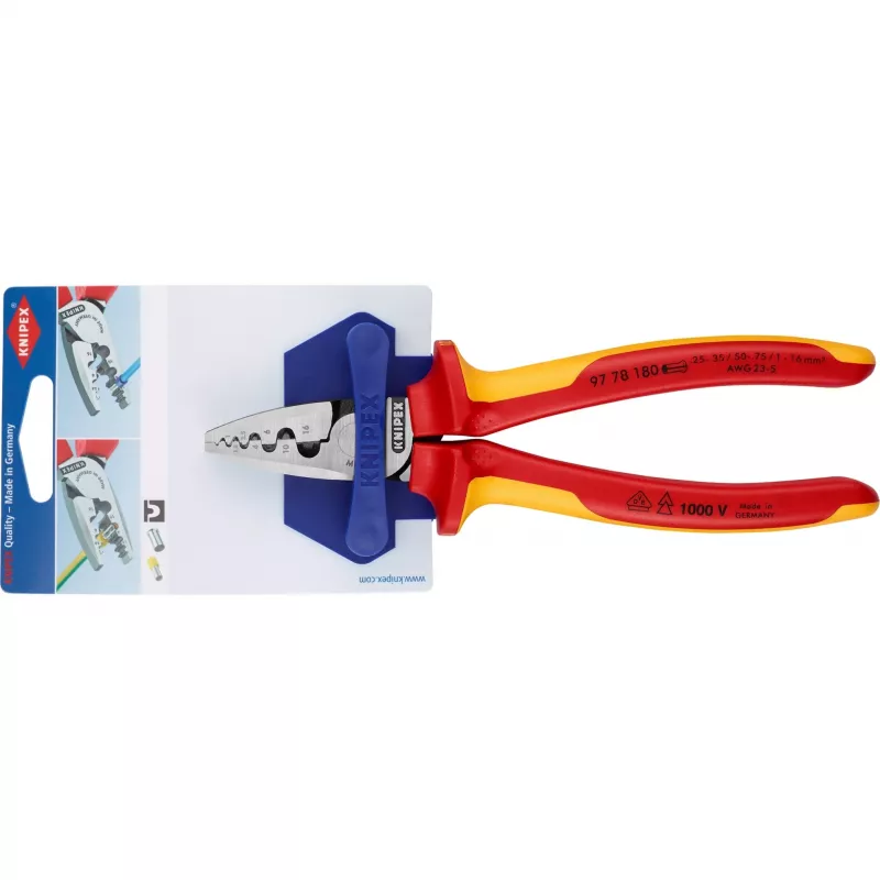 Kabelių užspaudimo kombinuotas įrankis Knipex 97 78 180