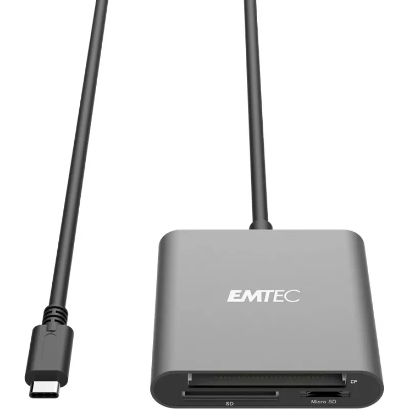 Kortelių skaitytuvas Emtec ECCAREADT610C USB 3.1 pilkas