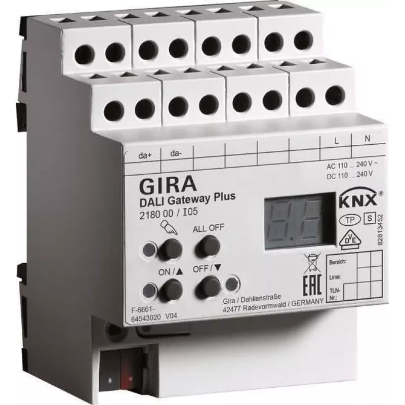 GIRA 218000 DALI Gateway Plus KNX EIB REG