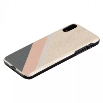 man and wood išmaniojo telefono dėklas, skirtas iPhone XR — rožinis kostiumas su juodais akcentais