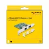 DeLOCK PCI Express x1 kortelė su 2 x RJ45 2.5 Gigabit LAN RTL8125 laidinis eternetas