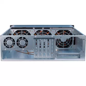 Inter-Tech 3U-30255 stovas juodas, nerūdijantis plienas