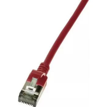 Tinklo kabelis LogiLink plonas U/FTP CQ9024S RJ-45 Cat6a 0.5 m Raudonas