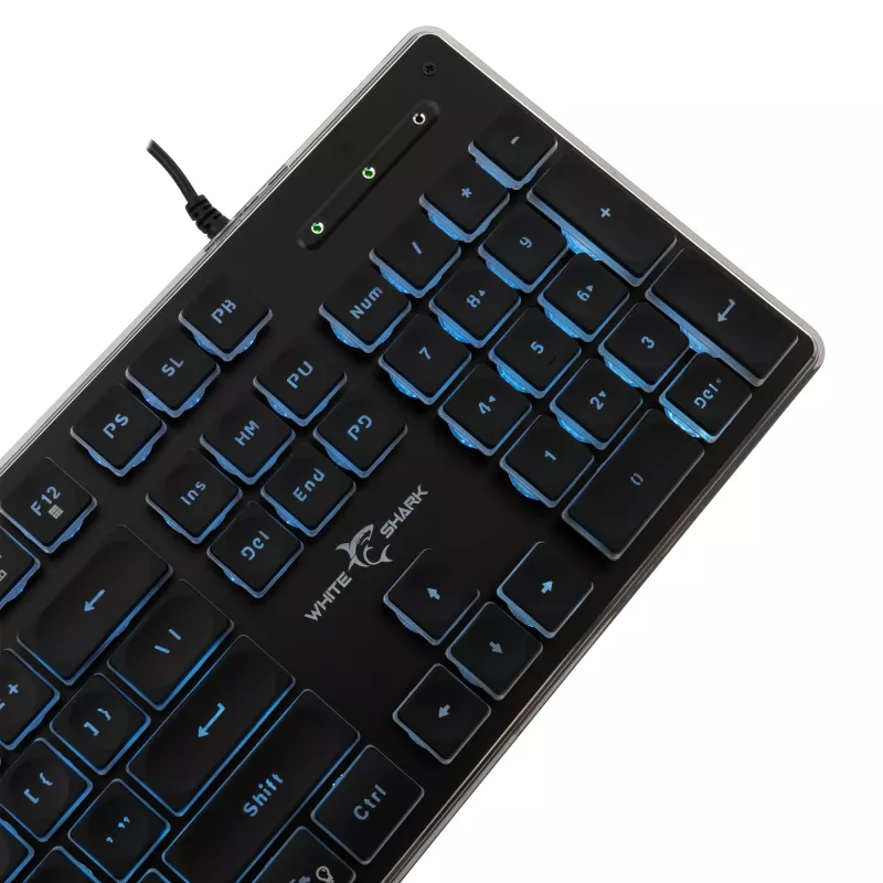 Mechaninė žaidimų klaviatūra White Shark Tachi Juoda US išdėstymas RGB apšvietimas