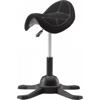 Ergonominis balansinis taburetė up up Toronto juodo audinio su ilgesniu dujiniu keltuvu