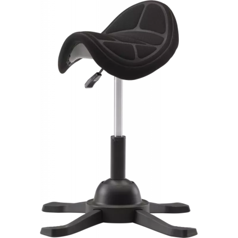 Ergonominis balansinis taburetė up up Toronto juodo audinio su ilgesniu dujiniu keltuvu