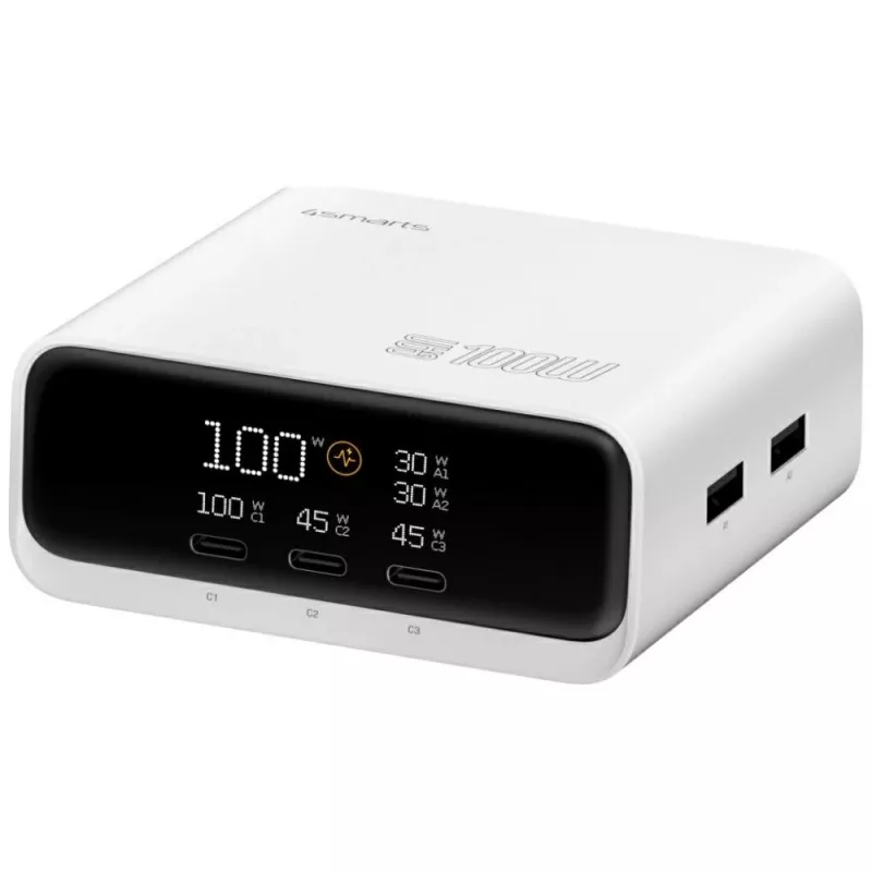 Įkrovimo stotelė Deck 100W GaN 3xUSB-C +2xUSB