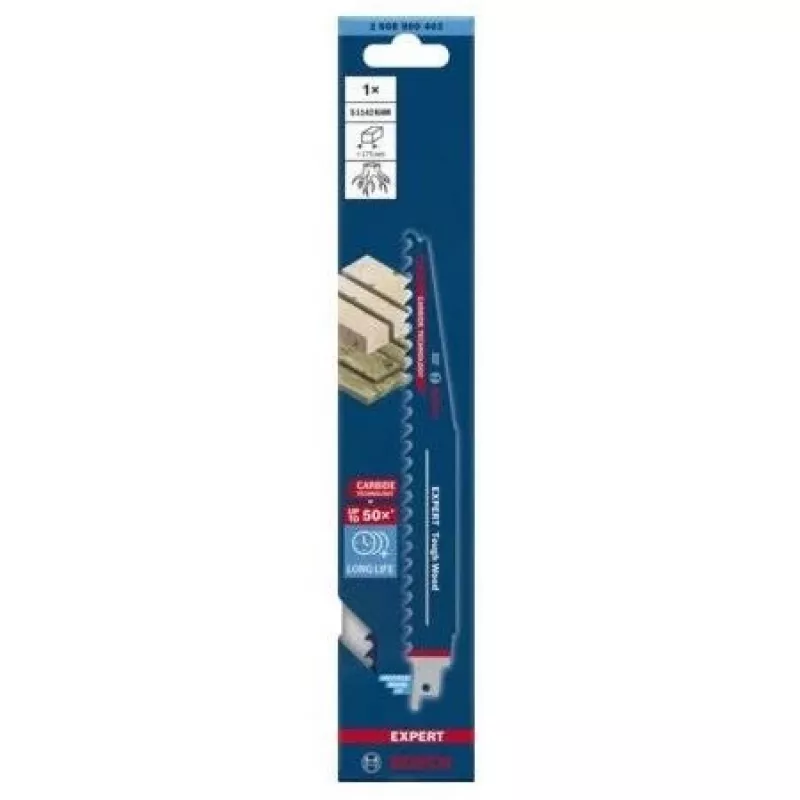 Bosch 2 608 900 403 siaurapjūklio / slankiojo pjūklo / kartotinio pjūklo peilis Kardinis pjūklo peilis Karbidas 1 vnt.