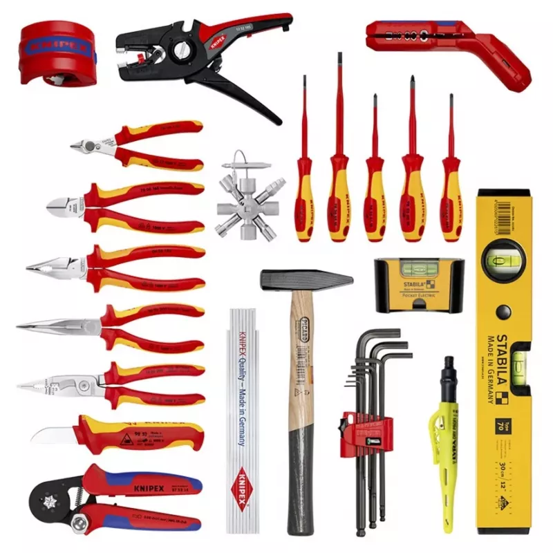 Knipex 00 21 33 E mechanikų įrankių rinkinys 22 įrankiai
