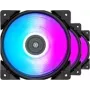 120mm PCCOOLER HALO-RGB-3I1 PC aušinimo ventiliatorius, 1000–2000 RPM, RGB apšvietimas