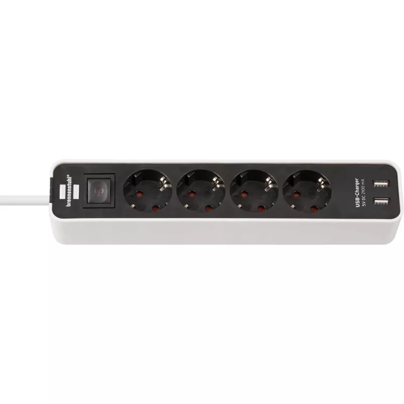 Power Extension Brennenstuhl Ecolor 1.5m 4 AC Outlets Indoor Juoda White