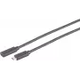 USB laidas S/CONN 13-44155 USB 3.2 Gen 2x2 1,5 m USB C juodas