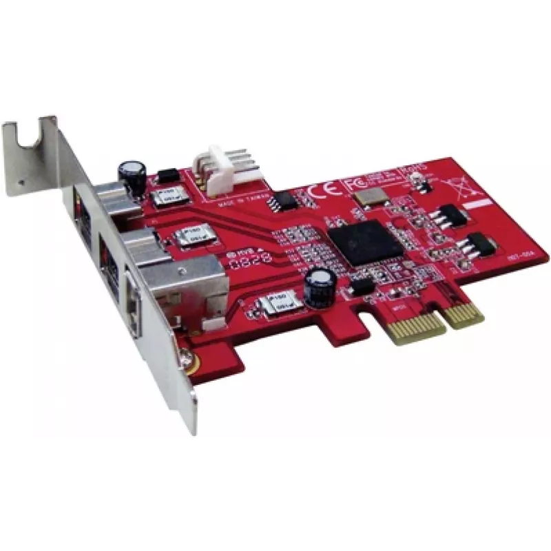 PCIe FireWire 800 valdiklio plokštė Renkforce 972130 — 3 prievadai (IEEE 1394b)