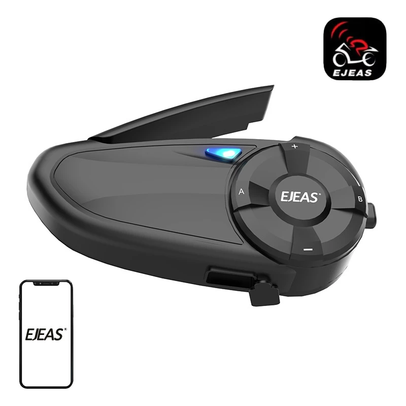 Motociklo domofonas EJEAS Q7 Bluetooth didelio nuotolio šalmo ausinės su laisvų rankų ryšiu