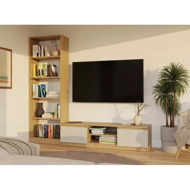 MALWA 140 TV spintelė, artisan ąžuolas/kašmyro