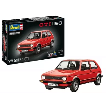 Plastikinis automobilio modelis REVELL VW Golf1 GTI 50 metų 1:24 masteliu