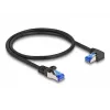 Tinklo kabelis DeLOCK RJ45 Cat.6A S/FTP 0,5 m juodas