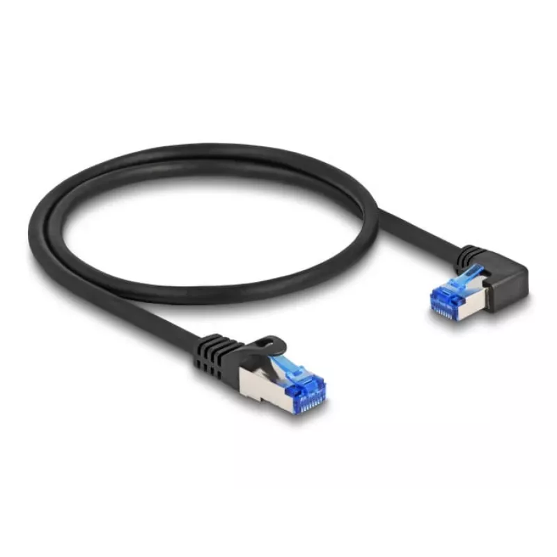 Tinklo kabelis DeLOCK RJ45 Cat.6A S/FTP 0,5 m juodas