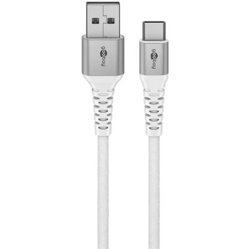 Goobay 74532 USB kabelis baltas