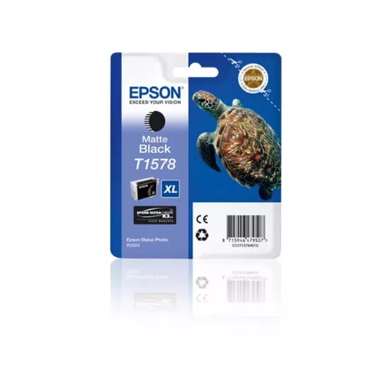 Epson T1578 rašalo kasetė 1 vnt. Originali didelės (XL) talpos juoda
