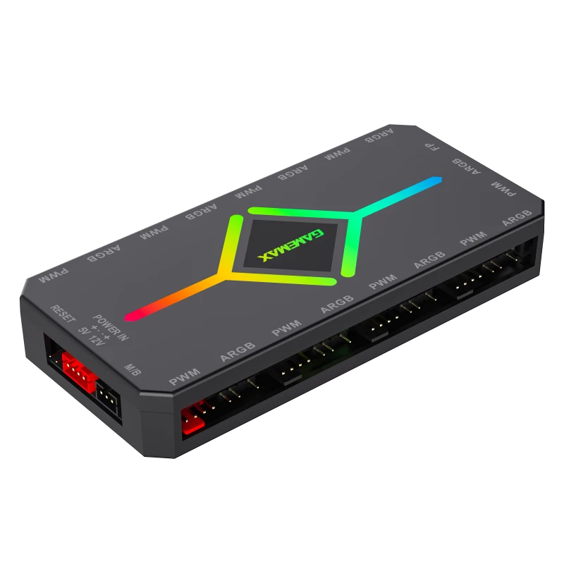 Gamemax | Nuotolinio valdymo pultelis | V4.0 ARGB PWM HUB BK | Juoda | Gamemax