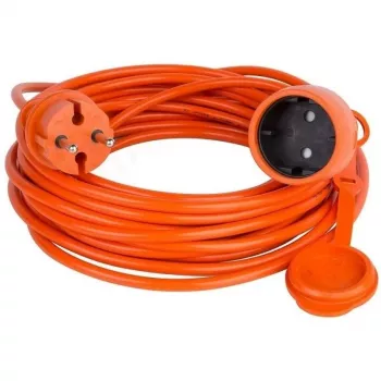 Ištraukiamas ilgintuvas VERTEX PZO10M3x2.5POM — 10 m oranžinis kabelis, 2 gyslos (3x2,5 mm), E tipo lizdas, IP44, 6 A, 230 V