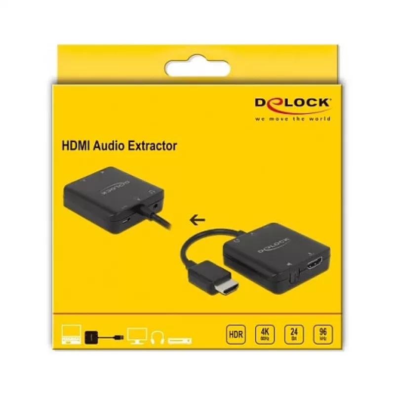 HDMI garso ištraukiklis DeLOCK 4K 60 Hz kompaktiškas