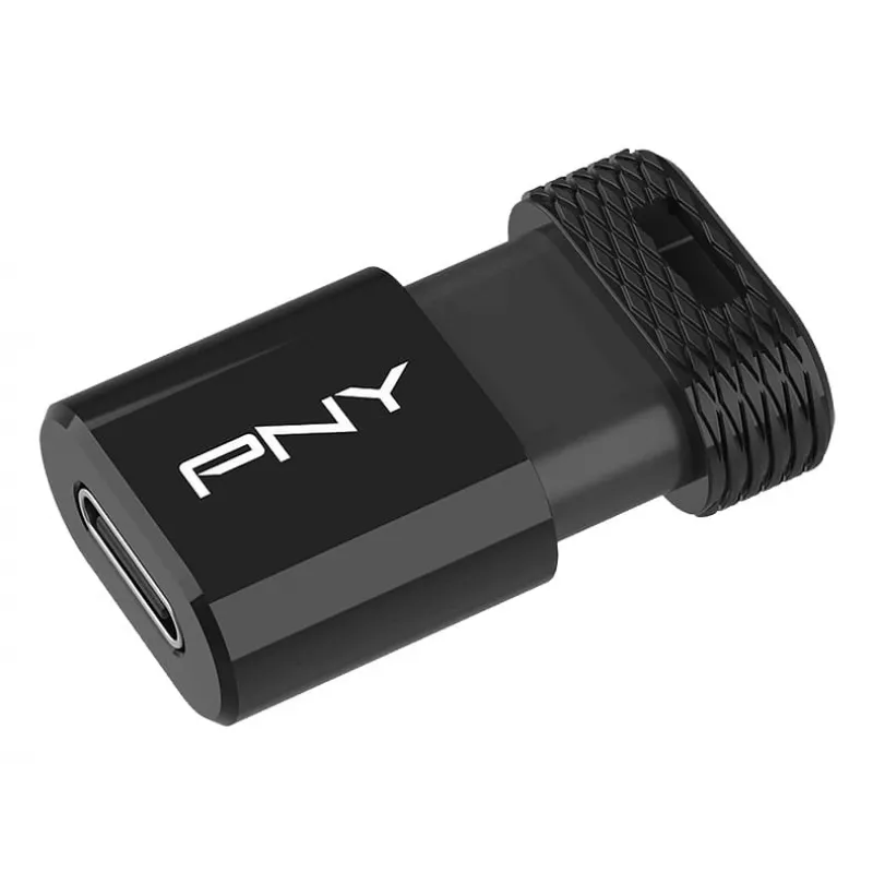 USB atmintinė PNY Elite-X 256 GB USB Type-C 3.2 Gen 1 (Skaitymas 200 MB/s, Rašymas 100 MB/s) Juoda